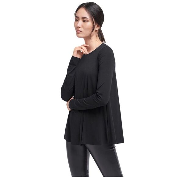 Wolford Tops - Wolford Aurora Pure Top Long  Sleeves Navy Opal NWT XS